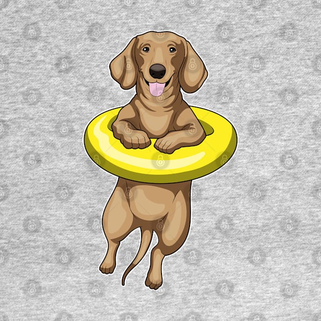 Dachshund Swimming Swim ring by Markus Schnabel